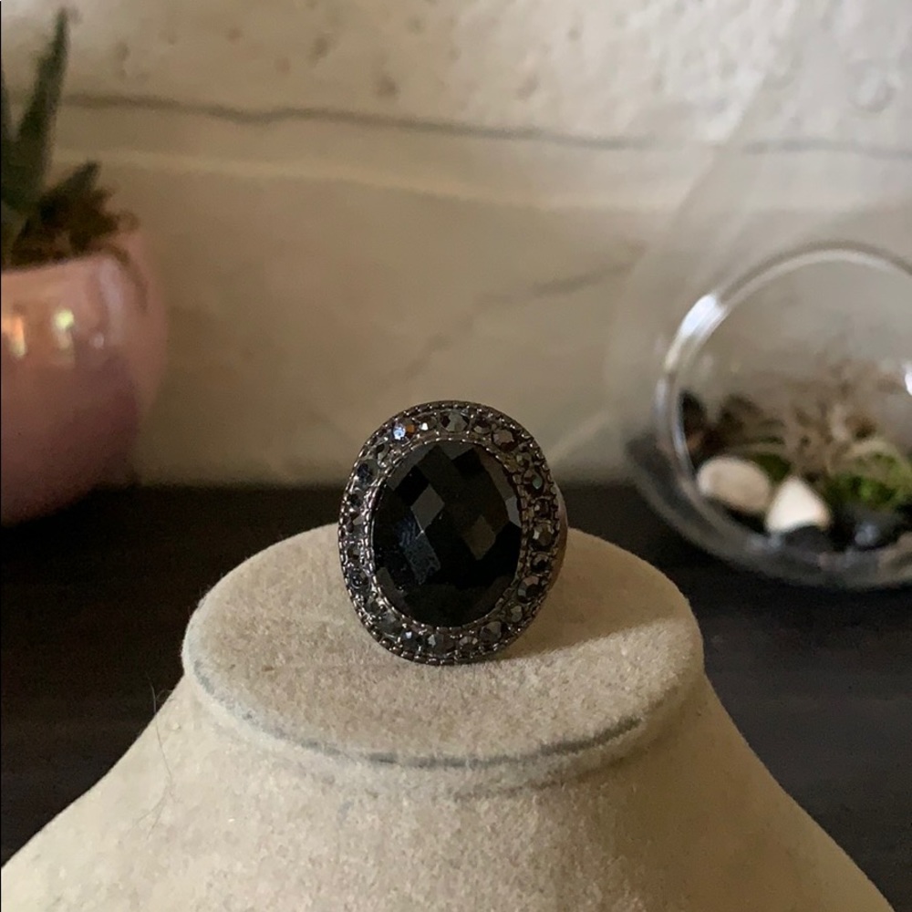 Premier Designs Black Costume Ring size 8